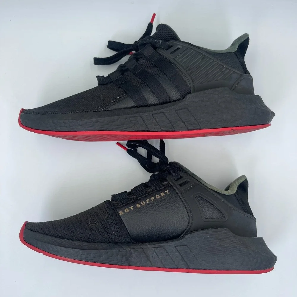 Adidas EQT Support ADV / 91-17 Sneakers Men Size 10 Black Athletic Running Shoes